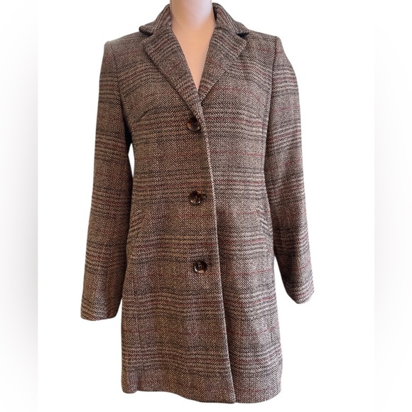 Maralyn & Me Jackets & Blazers - Maralyn & Me Plaid Single Breasted Reefer PEACOAT Juniors L